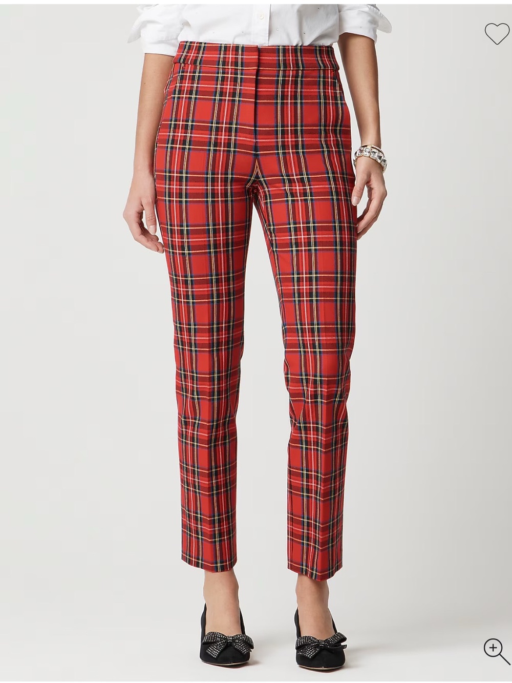 J. Crew Factory Red Plaid Ankle Pants